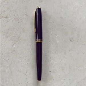 Montblanc Elegant Purple Pen with Gold colored Accents